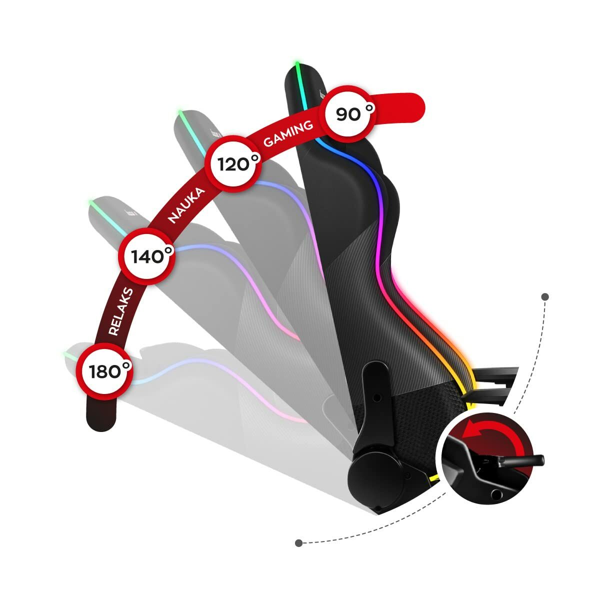 Herní křeslo Huzaro Hz-Force 6.2 Black RGB Černý